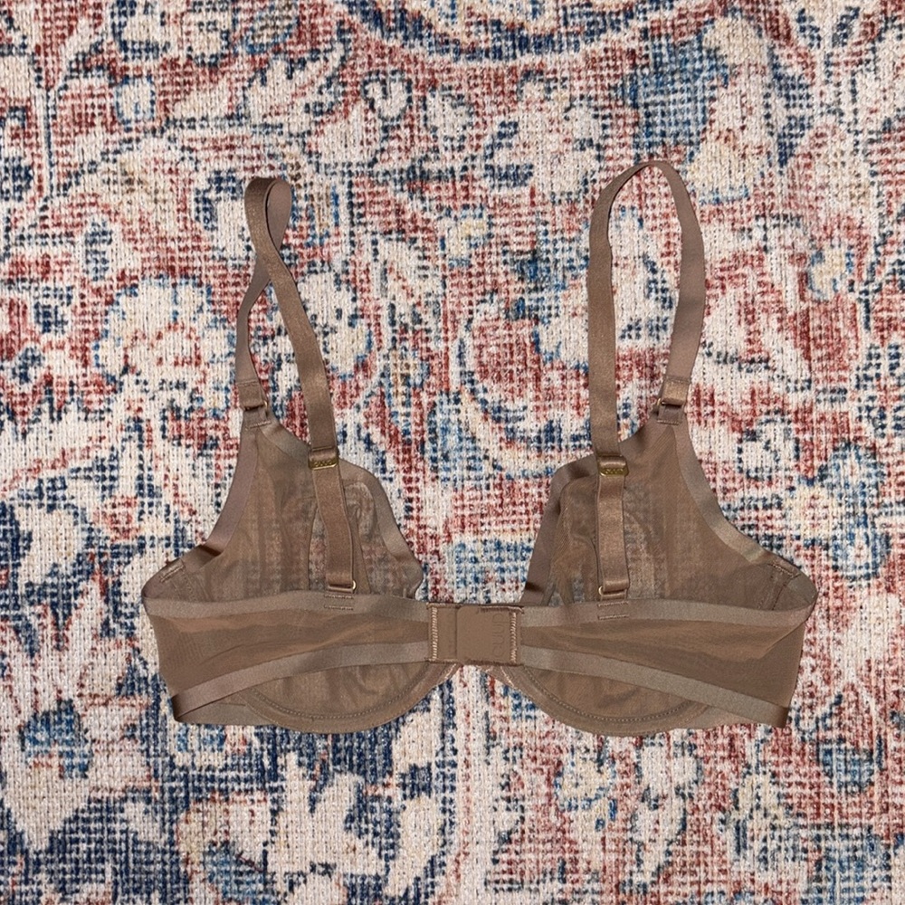 Cuup The Plunge Mesh Bra in Taupe SZ 32C NWOT - Picture 3 of 4